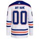 Men's Edmonton Oilers  adidas White Away  Primegreen Custom Jersey