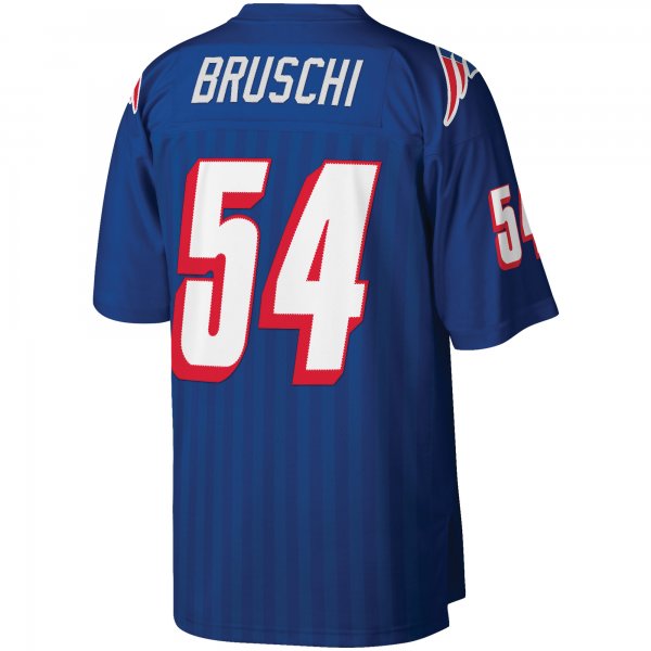 Men's New England Patriots Tedy Bruschi Mitchell & Ness Royal Big & Tall 1996 Retired Player Replica Jersey