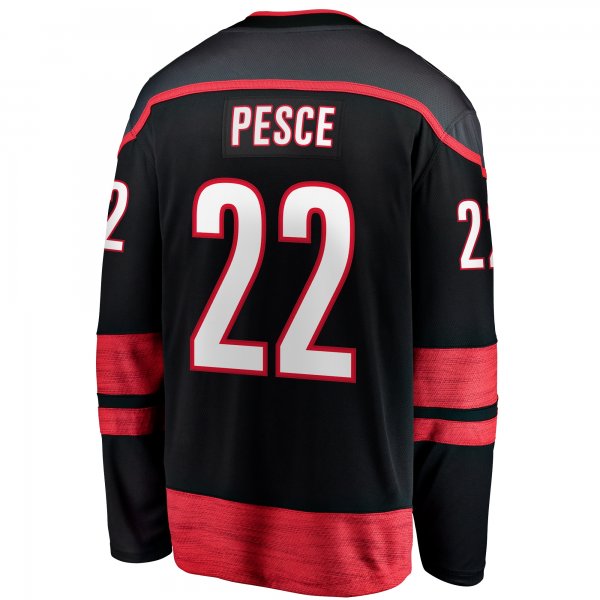 Men's Carolina Hurricanes Brett Pesce Fanatics Black Home Breakaway Jersey