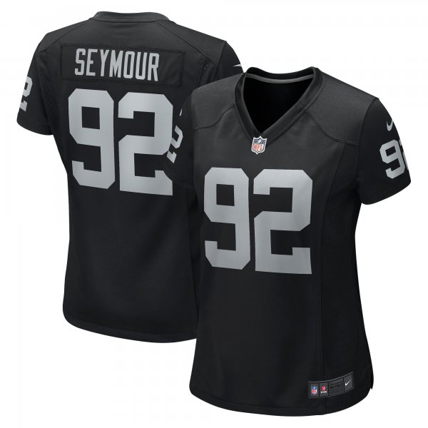 Women's Las Vegas Raiders Richard Seymour Nike Black Retired Player Game Jersey