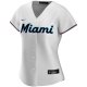 Women's Miami Marlins Nike White Home Replica Custom Jersey