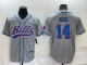 Men's Buffalo Bills #14 Stefon Diggs Grey Stitched Baseball Cool Base Jersey