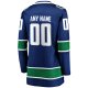 Women's Vancouver Canucks Fanatics Blue Home Breakaway Custom Jersey