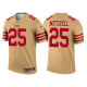 San Francisco 49ers #25 Elijah Mitchell #25 2022 Inverted Gold Limited Jersey