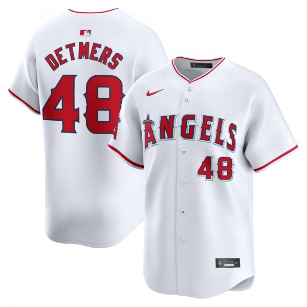 Men's Los Angeles Angels Reid Detmers Nike White Home Limited Player Jersey