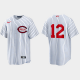 Men's Cincinnati Reds #12 Tyler Naquin 2022 Field of Dreams Cool Base Jersey - White