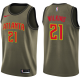 Men's Nike Atlanta Hawks #21 Dominique Wilkins Green Salute to Service Swingman NBA Jersey