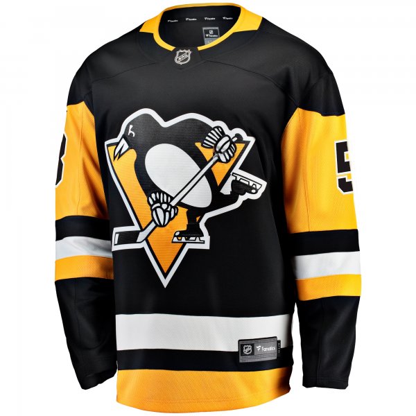 Men's Pittsburgh Penguins Kris Letang Fanatics Black Home Breakaway Jersey