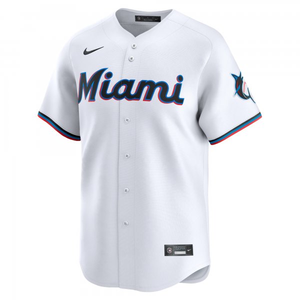 Men's Miami Marlins Braxton Garrett Nike White Home Limited Player Jersey