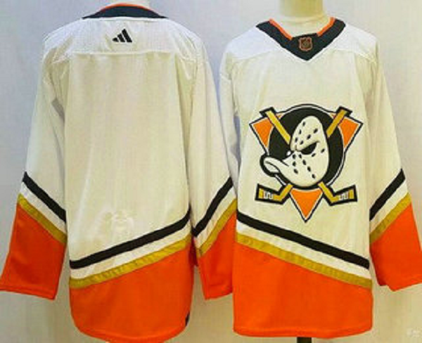 Men's Anaheim Ducks Blank White 2022 Reverse Retro NHL Jersey