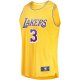 Men's Los Angeles Lakers Anthony Davis Fanatics Gold Fast Break Replica Jersey - Icon Edition