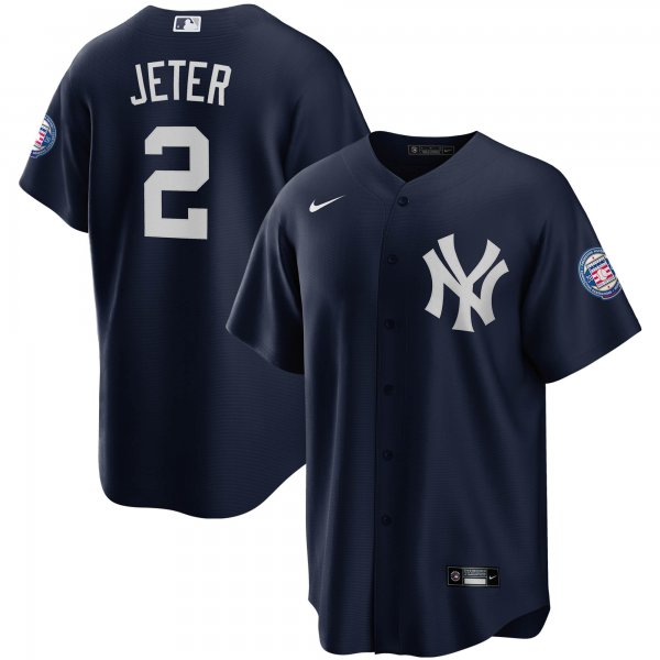 Men's New York Yankees Derek Jeter Nike Navy 2020 Hall of Fame Induction Alternate Replica Player Name Jersey