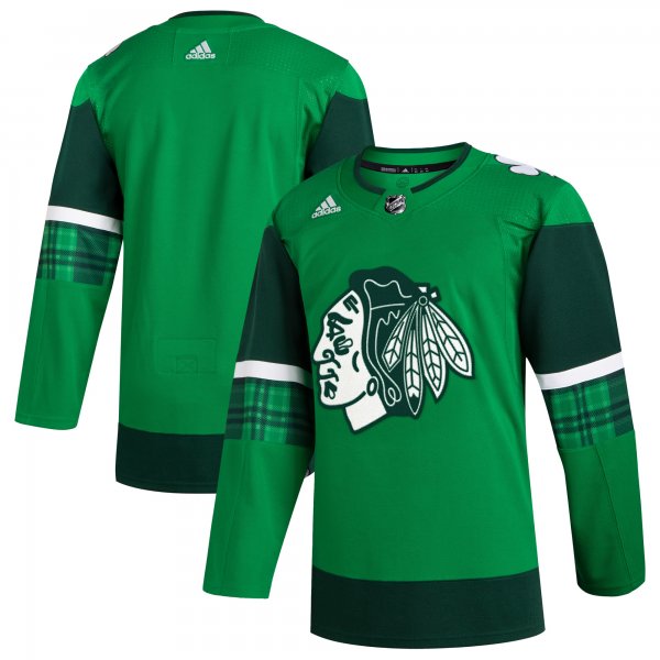 Men's Chicago Blackhawks  adidas Kelly Green 2023 St. Patrick's Day Primegreen Jersey