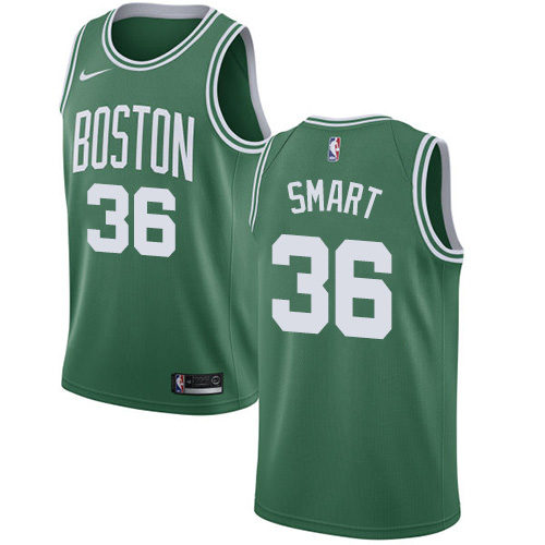 Men's Nike Boston Celtics #36 Marcus Smart Green Swingman Icon Edition NBA Jersey