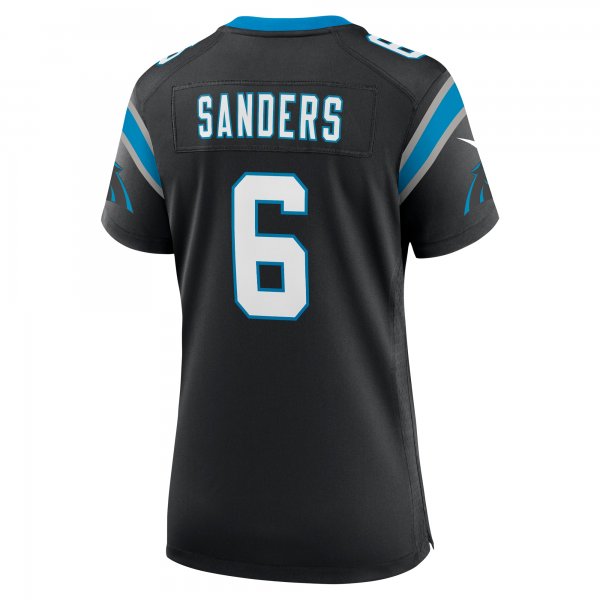 Women's Carolina Panthers Miles Sanders Nike Black Team Game Jersey