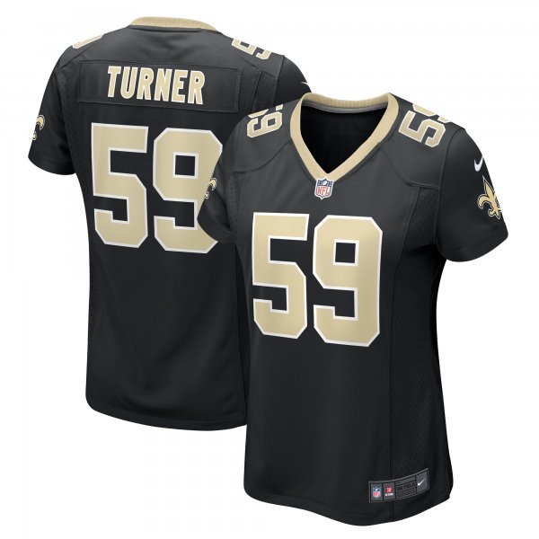 Women's New Orleans Saints Trai Turner Nike  Black Team Game Jersey