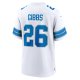 Men's Detroit Lions Jahmyr Gibbs Nike White Game Jersey