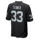 Men's Las Vegas Raiders Roderic Teamer Nike Black Game Jersey