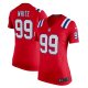 Women's New England Patriots Keion White Nike Red Alternate Team Game Jersey