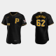 Men's Pittsburgh Pirates #62 Jose Quintana Black Alternate Flex Base MLB Jersey