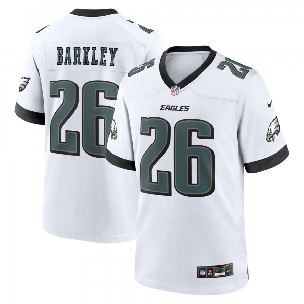 Men's Philadelphia Eagles Saquon Barkley Nike  White White Game Jersey