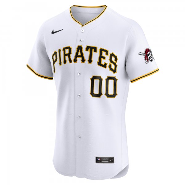 Men's Pittsburgh Pirates Nike White Home Elite Custom Jersey