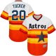 Houston Astros #20 Preston Tucker White/Orange Flexbase Collection Cooperstown Stitched MLB Jersey