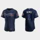 Men's Atlanta Braves #1 Ozzie Albies Navy Alternate 2021 MLB All-Star Jersey