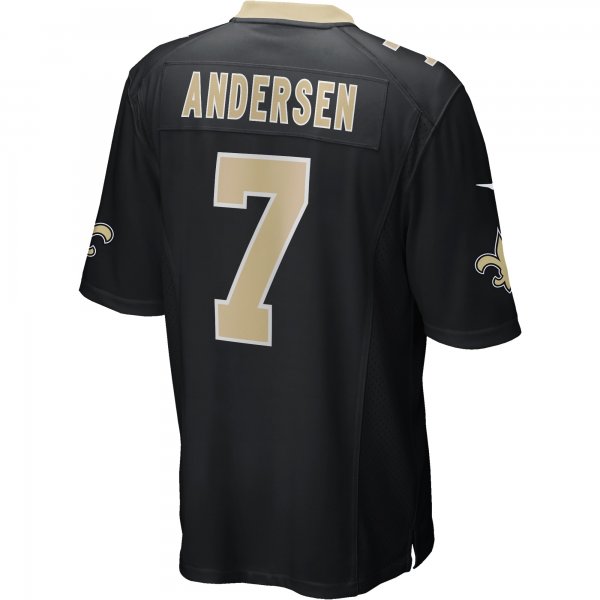 Men's New Orleans Saints Morten Andersen Nike Black Game Retired Player Jersey