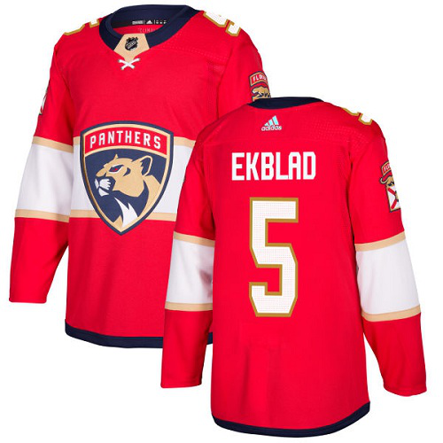 Adidas Florida Panthers #5 Aaron Ekblad Red Home Stitched NHL Jersey