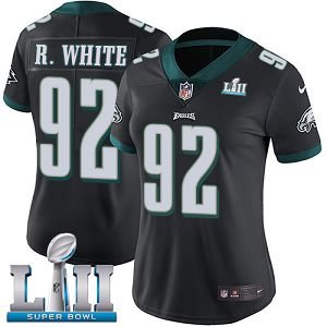 Women's Nike NFL Philadelphia Eagles #92 Reggie White Limited Alternate Black Vapor Untouchable Super Bowl LII Jersey