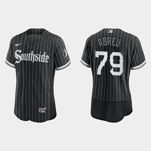 Men's Chicago White Sox #79 Jose Abreu Black 2021 MLB City Connect Flex base Jersey