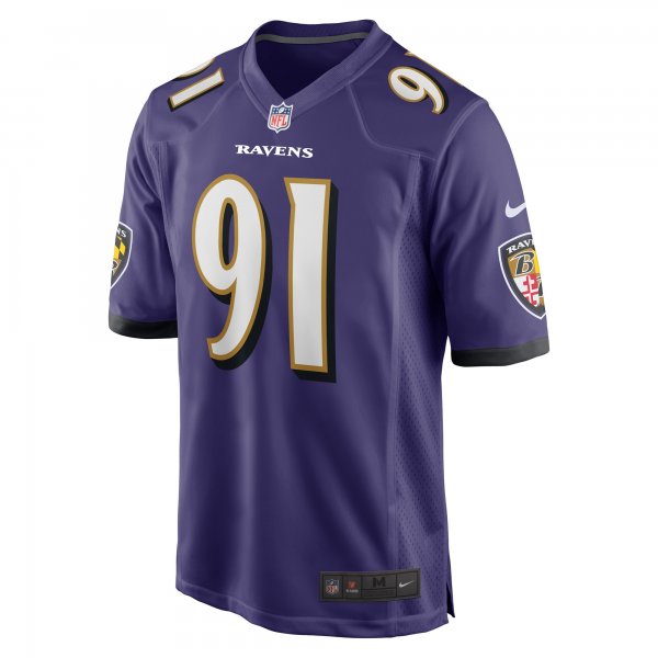 Men's Baltimore Ravens Rayshad Nichols Nike Purple Game Player Jersey