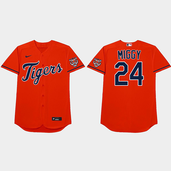 Miguel Cabrera 2021 Players Weekend Miggy Nickname Orange Men's Jersey