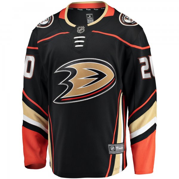 Men's Anaheim Ducks Brett Leason Fanatics Black Home Premier Breakaway Player Jersey