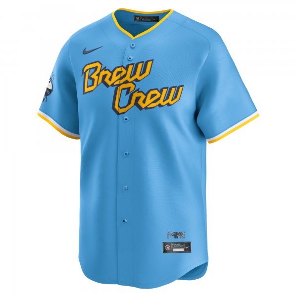 Men's Milwaukee Brewers Willy Adames Nike Powder Blue City Connect Limited Player Jersey