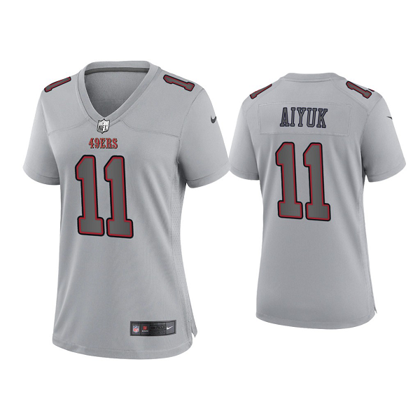 Women's San Francisco 49ers Brandon Aiyuk Gray Atmosphere Fashion Game Jersey