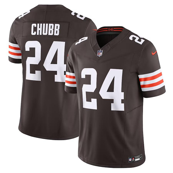 Youth Cleveland Browns #24 Nick Chubb Nike Brown Vapor F.U.S.E. Limited Jersey