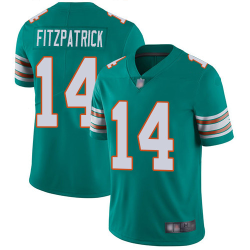 Men's Nike Miami Dolphins #14 Ryan Fitzpatrick Limited Alternate Aqua Green Football Vapor Untouchable NFL Jersey