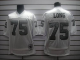 Men's Mitchell And Ness Las Vegas Raiders #75 Howie Long White Silver No. Stitched NFL Jersey