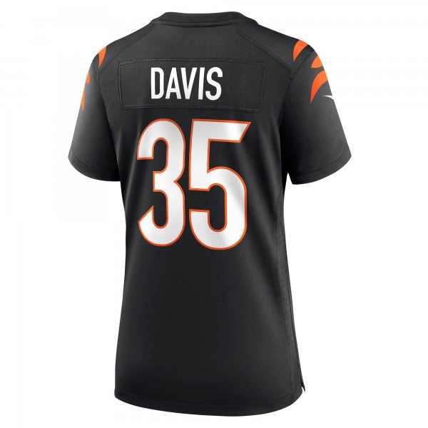 Women's Cincinnati Bengals Jalen Davis Nike Black Game Player Jersey