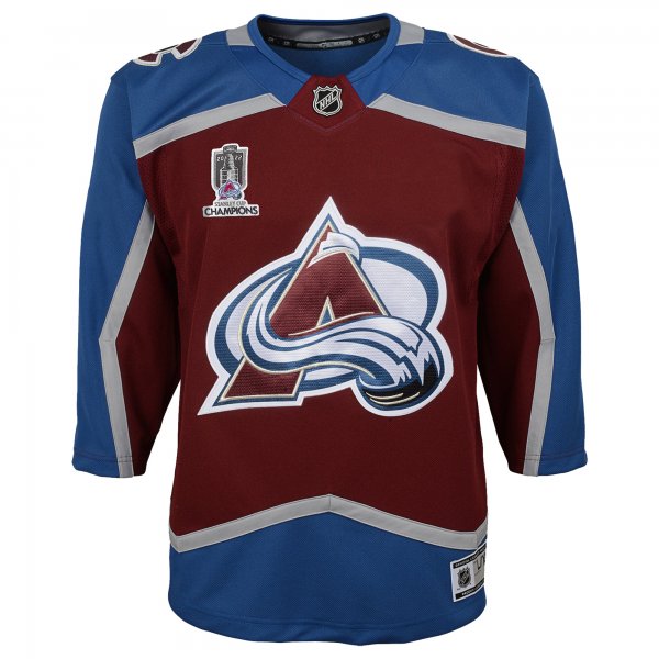 Youth Colorado Avalanche Burgundy Home 2022 Stanley Cup Champions Premier Jersey