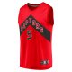 Men's Toronto Raptors Immanuel Quickley Fanatics Red Fast Break Player Jersey - Icon Edition