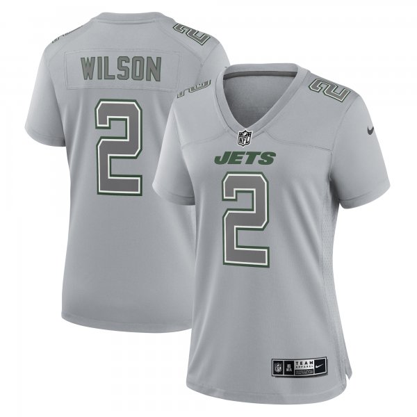 Women's New York Jets Zach Wilson Nike Gray Atmosphere Fashion Game Jersey