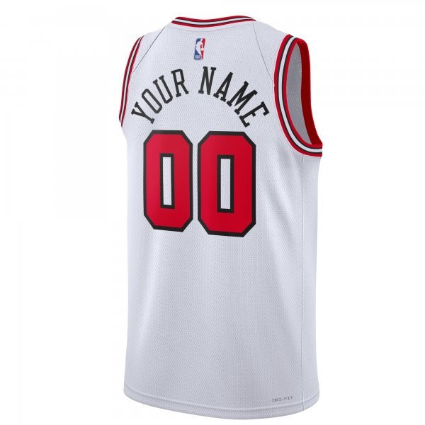 Unisex Chicago Bulls Nike White Swingman Custom Jersey - Association Edition