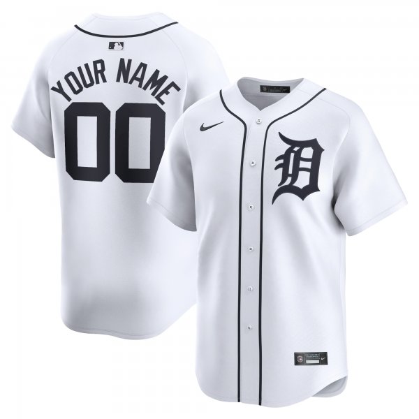 Youth Detroit Tigers Nike White Home Limited Custom Jersey