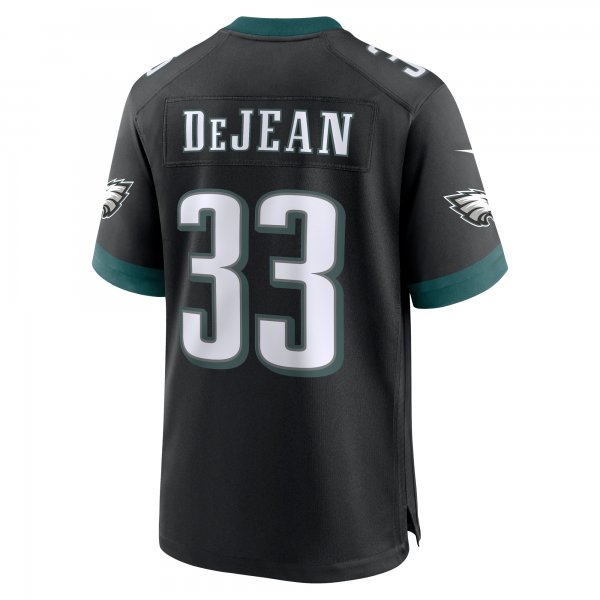 Men's Philadelphia Eagles Cooper DeJean Nike Black 2024 NFL Draft Alternate Player Game Jersey