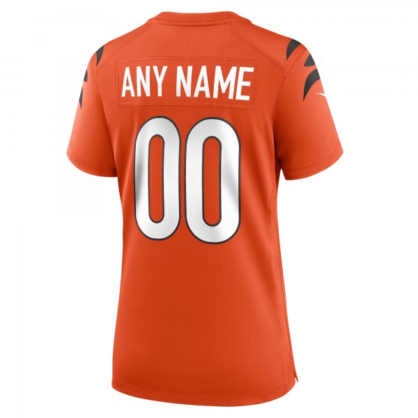 Women's Cincinnati Bengals Nike Orange Alternate Game Custom Jersey