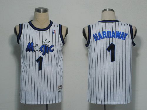 Men's Mitchell And Ness Orlando Magic #1 Penny Hardaway White Stitched NBA Jersey