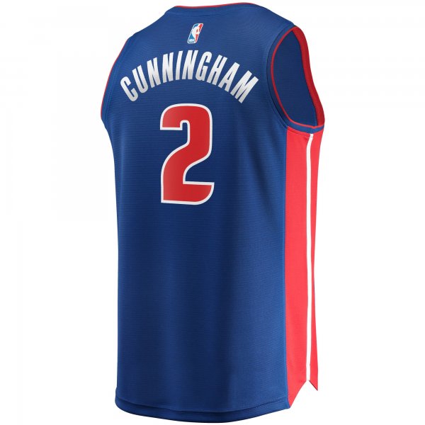 Men's Detroit Pistons Cade Cunningham Fanatics Blue Fast Break Replica Jersey - Icon Edition